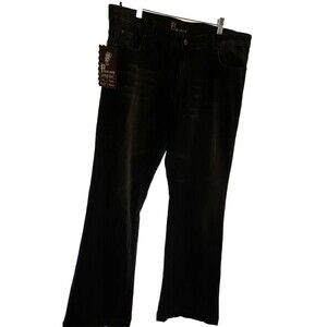 Size 18 Pharaoh stretch black denim style#7048 with pockets cotton/spandex